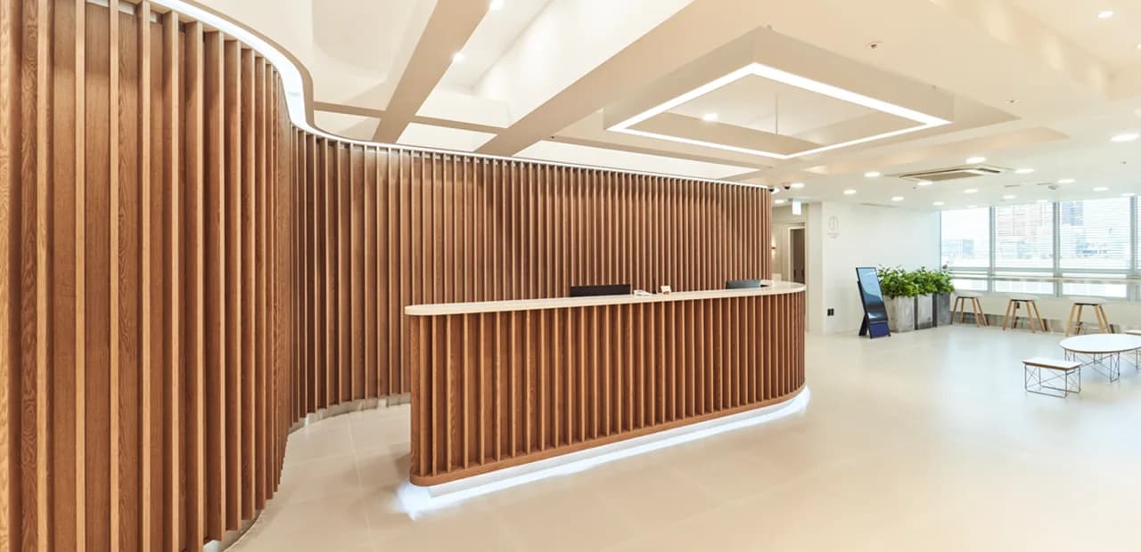 JIWOO Clinic reception in Gangnam